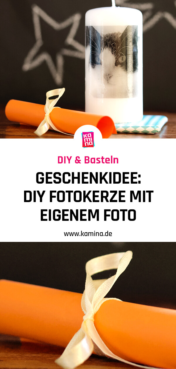 Individuelle Kerze mit Foto