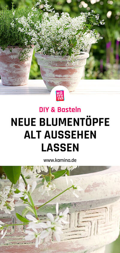 Blumentöpfe mit DIY-Patina
