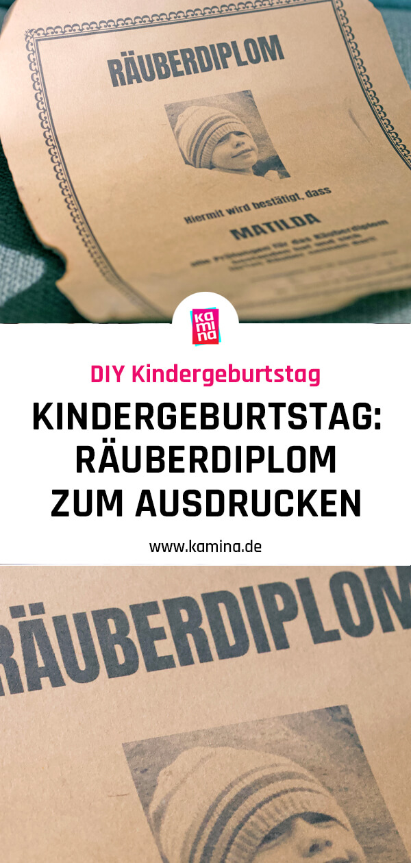 Räuberdiplom ausdrucken